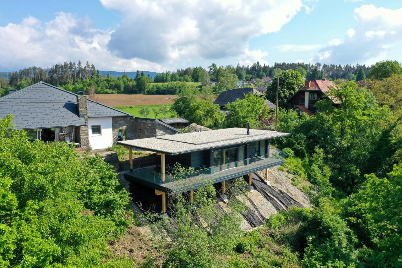 Modernes Ferienhaus Mit Panoramablick Rosegg Exterior photo